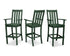 POLYWOOD Vineyard Bar Arm Chair 3-Pack in Green