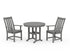 POLYWOOD Vineyard 3-Piece Round Dining Set in Slate Grey