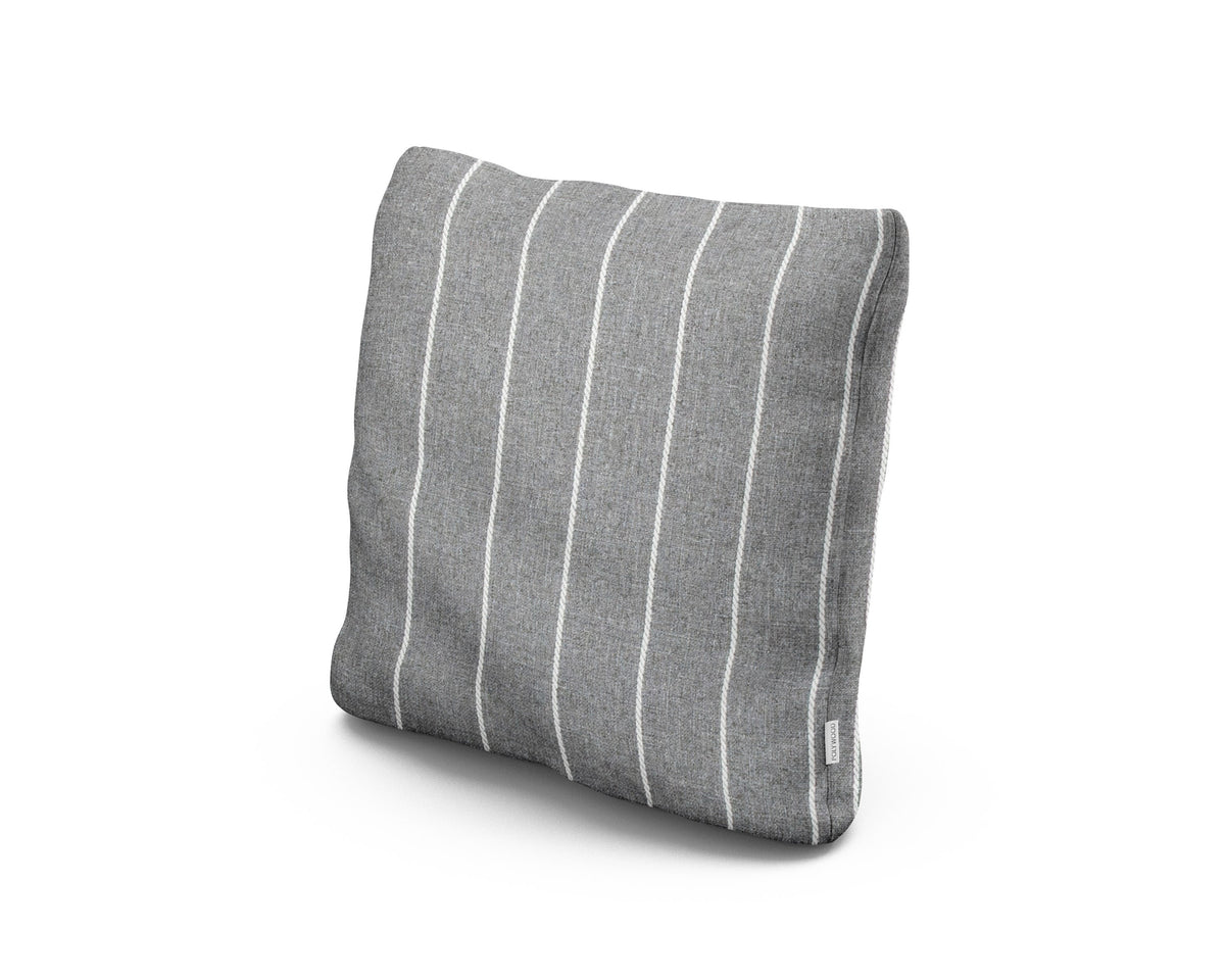 POLYWOOD 18" Outdoor Throw Pillow in Pencil Pewter