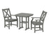 POLYWOOD Braxton 3-Piece Dining Set in Slate Grey