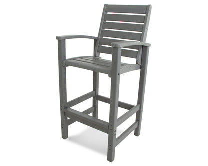 POLYWOOD Signature Bar Chair in Slate Grey