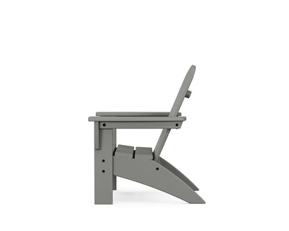 Alternate view of the POLYWOOD Kids Nautical Adirondack Chair in Slate Grey