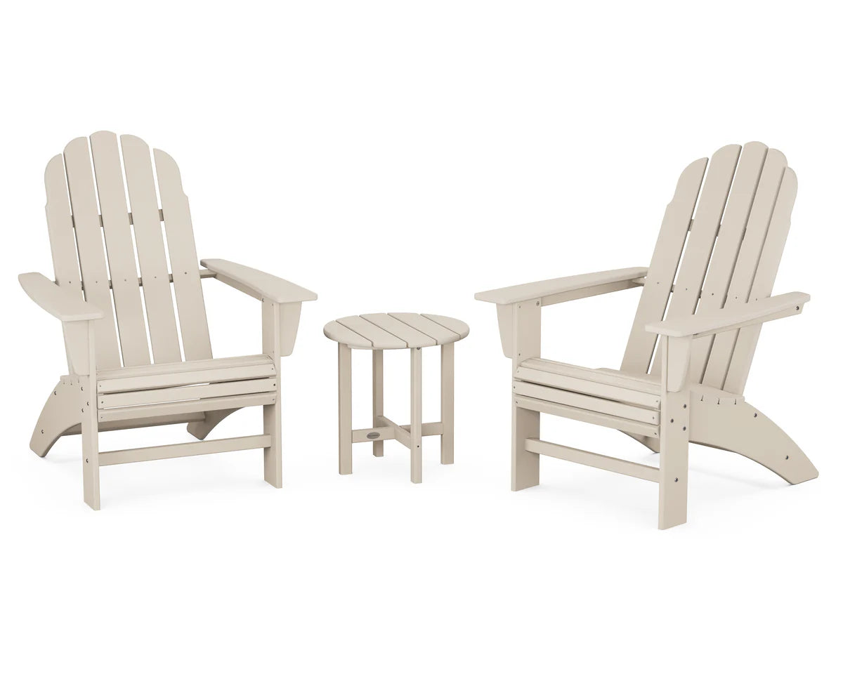 POLYWOOD Vineyard 3-Piece Curveback Adirondack Set