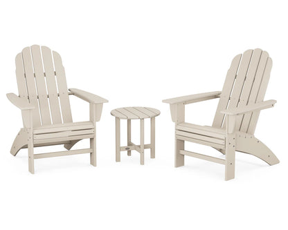 POLYWOOD Vineyard 3-Piece Curveback Adirondack Set