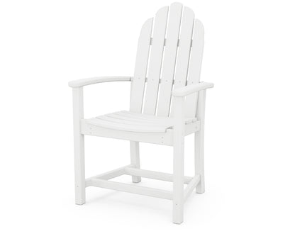 POLYWOOD Classic Adirondack Dining Chair in White