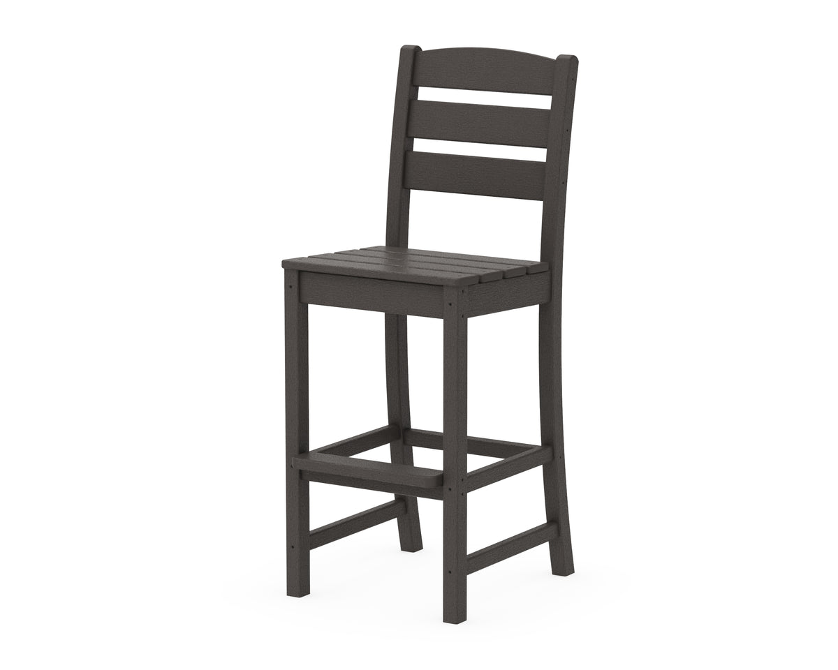 POLYWOOD Lakeside Bar Side Chair in Vintage Coffee