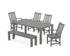 POLYWOOD Vineyard 6-Piece Parsons Dining Set with Bench in Slate Grey