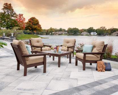 POLYWOOD Vineyard 5-Piece Deep Seating Conversation Set in an outdoor setting