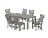 POLYWOOD Wovendale 7-Piece Parsons Dining Set in Slate Grey