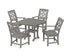 POLYWOOD Chinoiserie 5-Piece Dining Set in Slate Grey