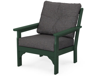 POLYWOOD Vineyard Deep Seating Chair in Green / Ash Charcoal