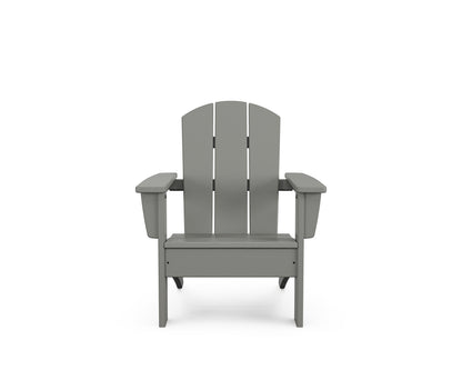 Additional angle of the POLYWOOD Kids Nautical Adirondack Chair in Slate Grey