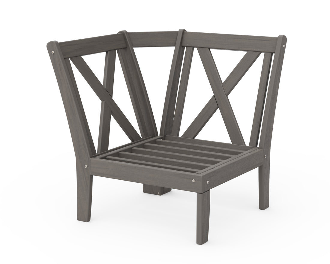 POLYWOOD Braxton Modular Corner Chair Frame in Driftwood