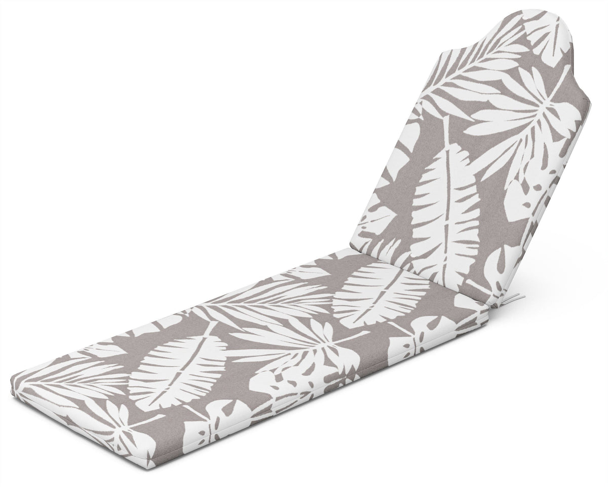 POLYWOOD Chaise Cushion in Leaf Grey Mist