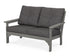 POLYWOOD Vineyard Deep Seating Loveseat in Slate Grey / Ash Charcoal