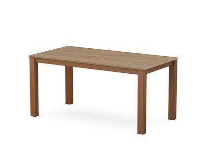 POLYWOOD Studio Parsons 34" X 64" Dining Table in Teak / Natural