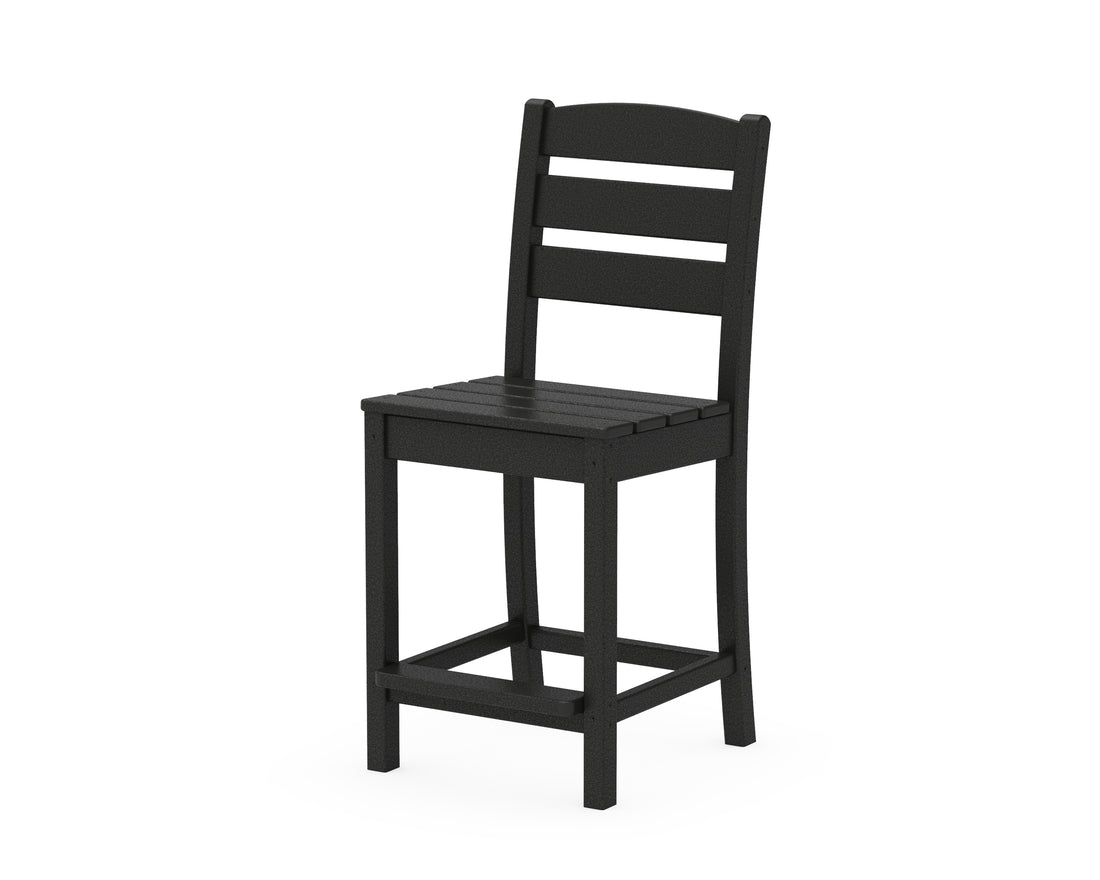 POLYWOOD Lakeside Counter Side Chair in Black