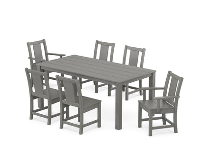 POLYWOOD Prairie 7-Piece Parsons Dining Set in Slate Grey