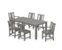 POLYWOOD Prairie 7-Piece Parsons Dining Set in Slate Grey
