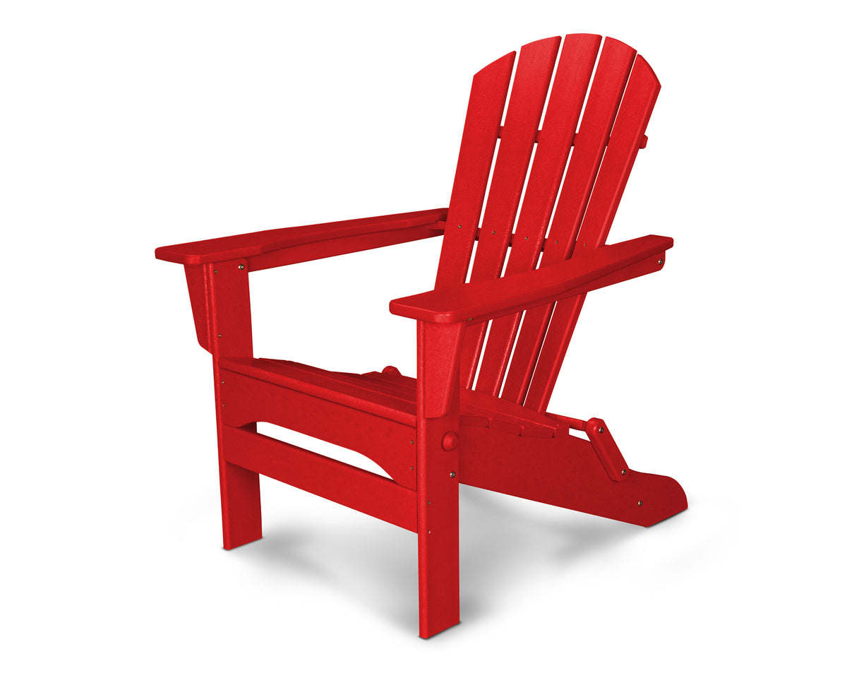 POLYWOOD Palm Coast Folding Adirondack in Sunset Red
