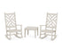 POLYWOOD Chippendale 3-Piece Rocking Chair Set in Sand