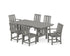 POLYWOOD Mission 7-Piece Dining Set with Mission Table in Slate Grey