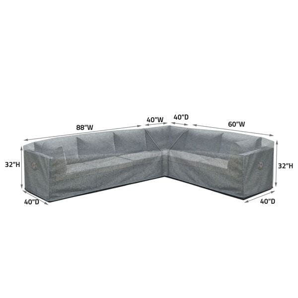 SHIELD OUTDOOR COVERS Sectional Covers Cover for Modular Sofa, Right End