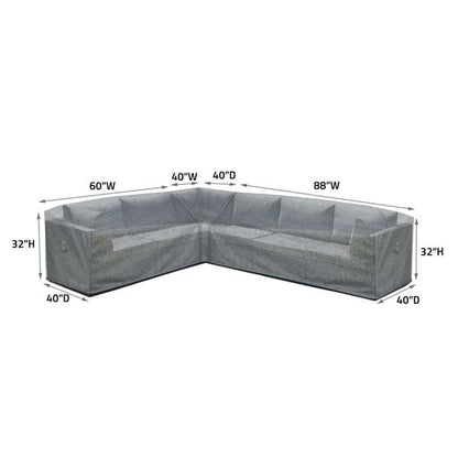 SHIELD OUTDOOR COVERS Sectional Covers Cover for Sectional Sofa, Left End Sitting (Right Facing)