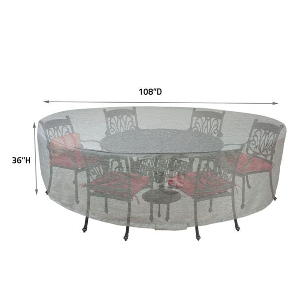 SHIELD OUTDOOR COVERS Table Cover Cover for 60&quot; Round Table &amp; Chairs