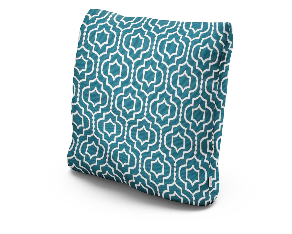 POLYWOOD 20" Outdoor Throw Pillow in Tensil Lagoon