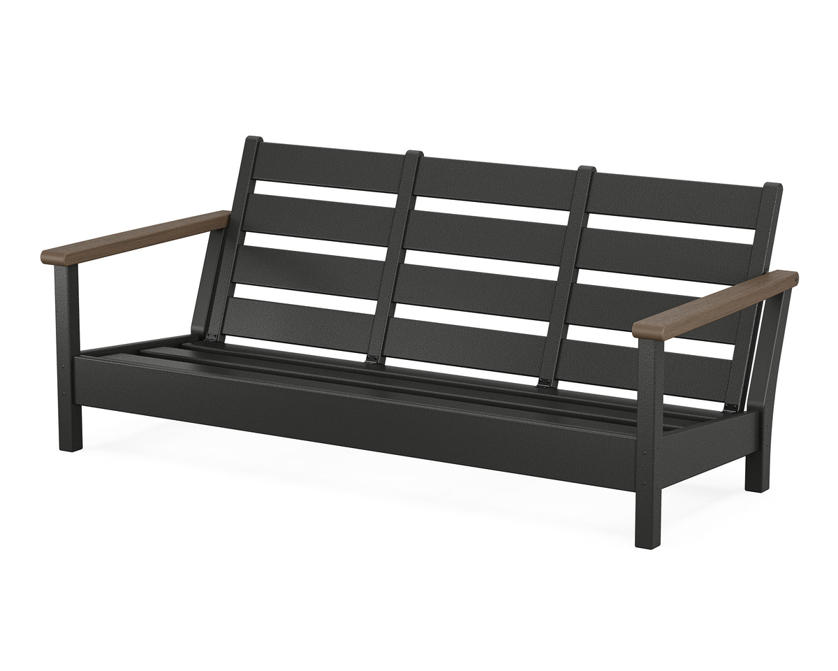 POLYWOOD Harbour Sofa Frame in Black / Kona