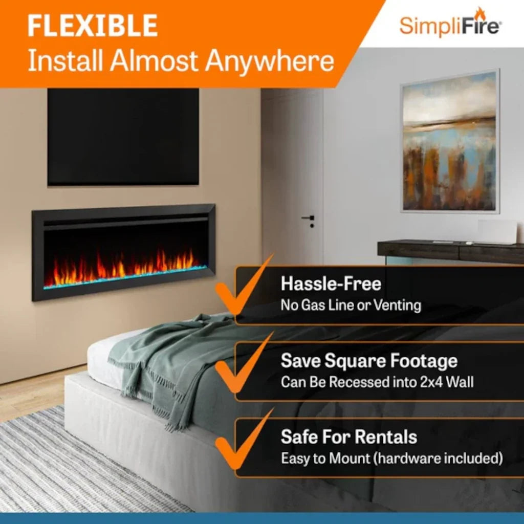 SimpliFire Allusion Slim Linear Electric Fireplace