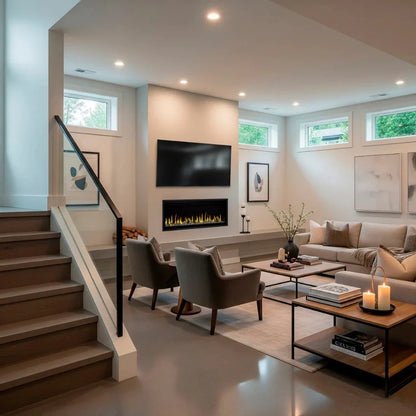 SimpliFire Allusion Edge Linear Built-In Virtual Electric Fireplace