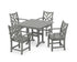 POLYWOOD Chippendale 5-Piece Farmhouse Dining Set in Slate Grey