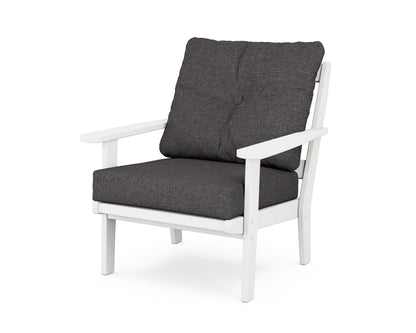 POLYWOOD Mission Deep Seating Chair in White / Ash Charcoal