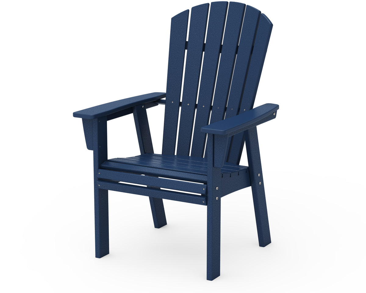 POLYWOOD Nautical Curveback Adirondack Dining Chair in Navy