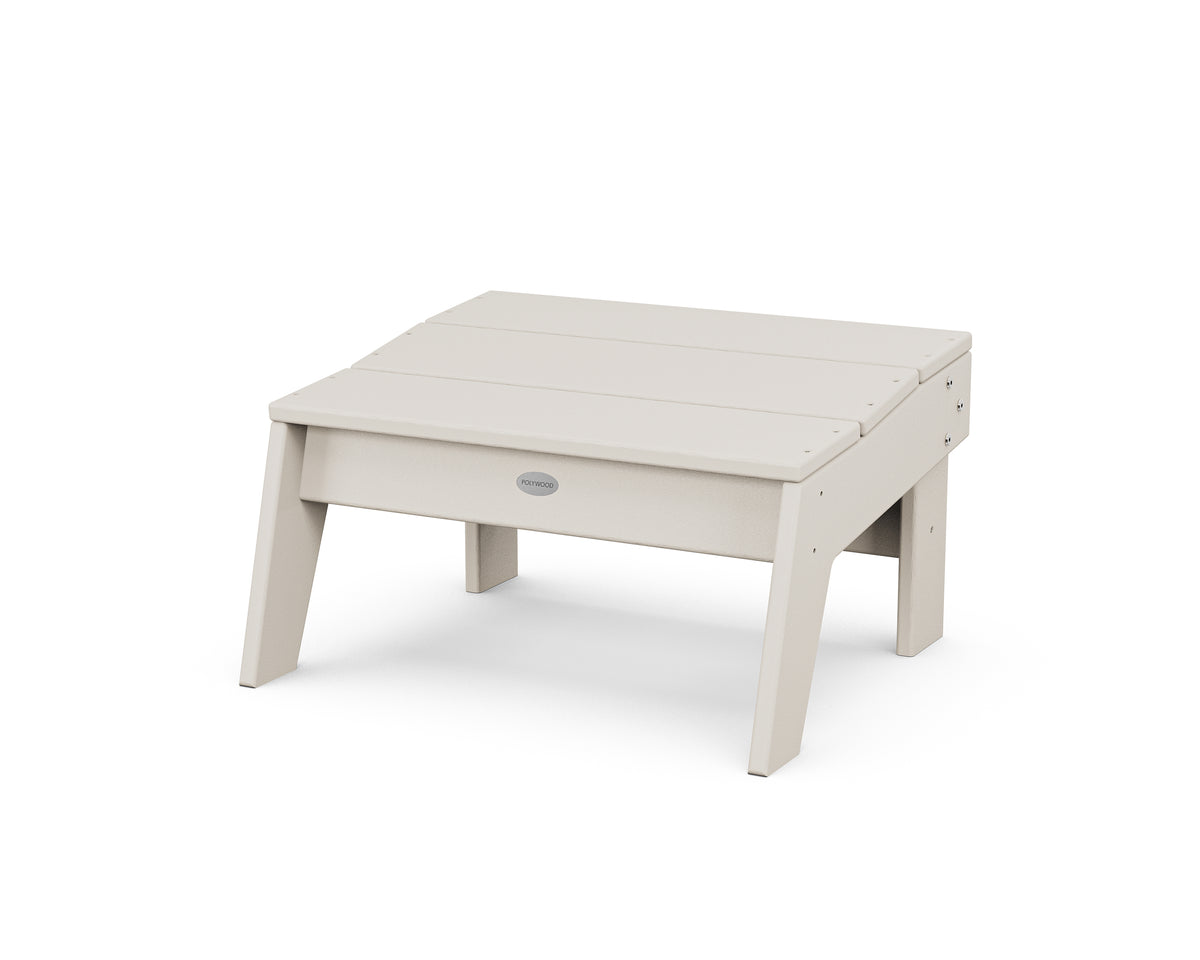 POLYWOOD Modern Studio Oversized Ottoman in Sand
