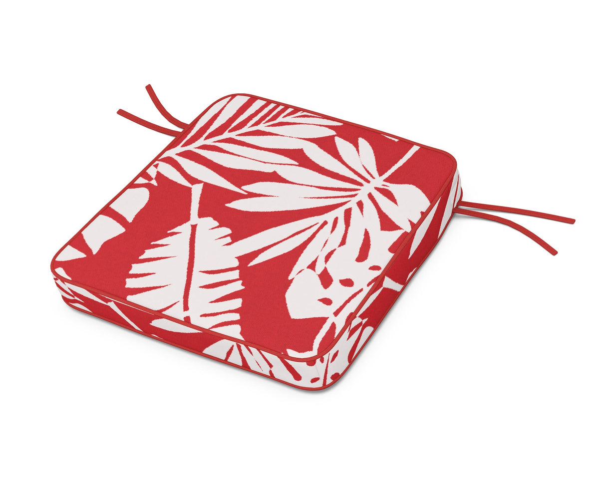 POLYWOOD Acadia Dining Arm Seat Cushion in Leaf Crimson