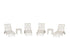 POLYWOOD Wovendale 6-Piece Chaise Set with Wheels in Sand