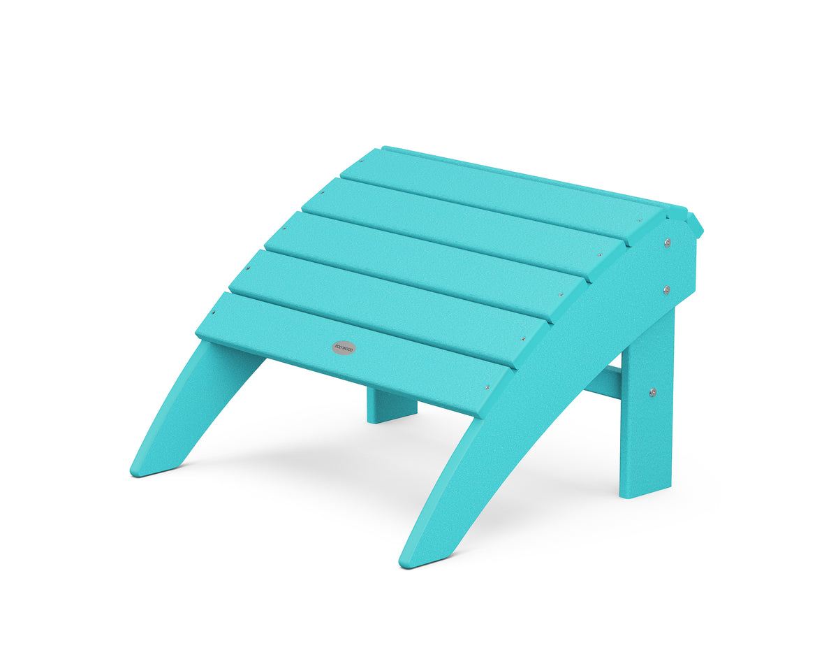 POLYWOOD Vineyard Curveback Adirondack Ottoman in Aruba