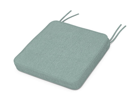 POLYWOOD Chinoiserie Side Chair Seat Cushion in Glacier Spa