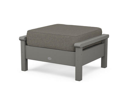 POLYWOOD Harbour Deep Seating Ottoman in Slate Grey / Blend Coal