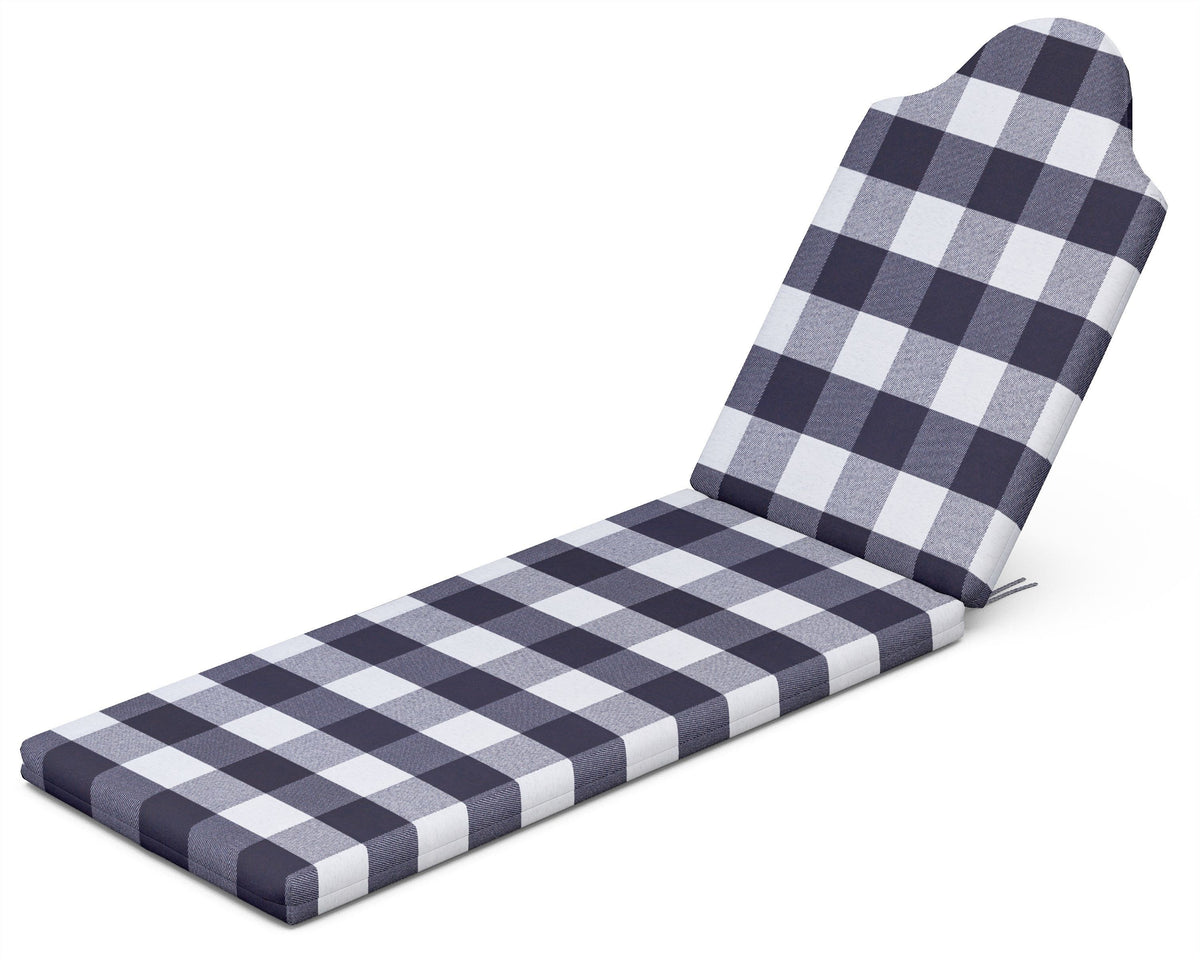 POLYWOOD Chaise Cushion in Buffalo Plaid Navy