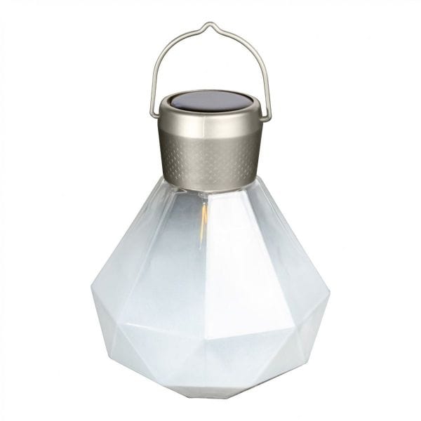 Gem Light 5.5&quot; Glass Solar Lantern - Casual Furniture World