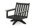 POLYWOOD Vineyard Deep Seating Swivel Chair Frame in Black / Driftwood
