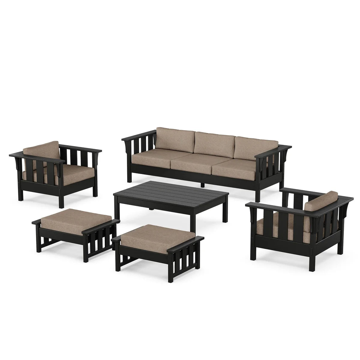 POLYWOOD Acadia 6-Piece Lounge Sofa Set