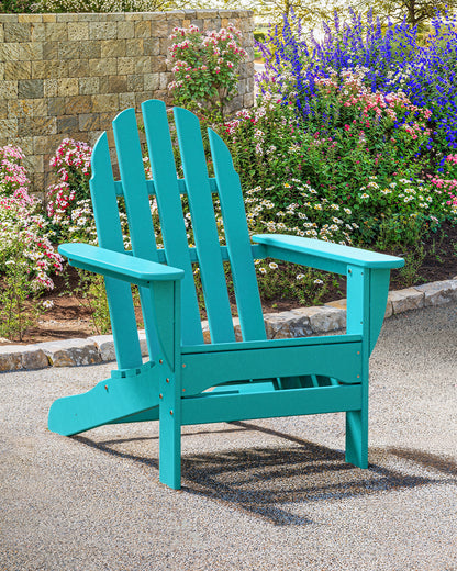 POLYWOOD Classic Adirondack Chair in Aruba in an outdoor setting