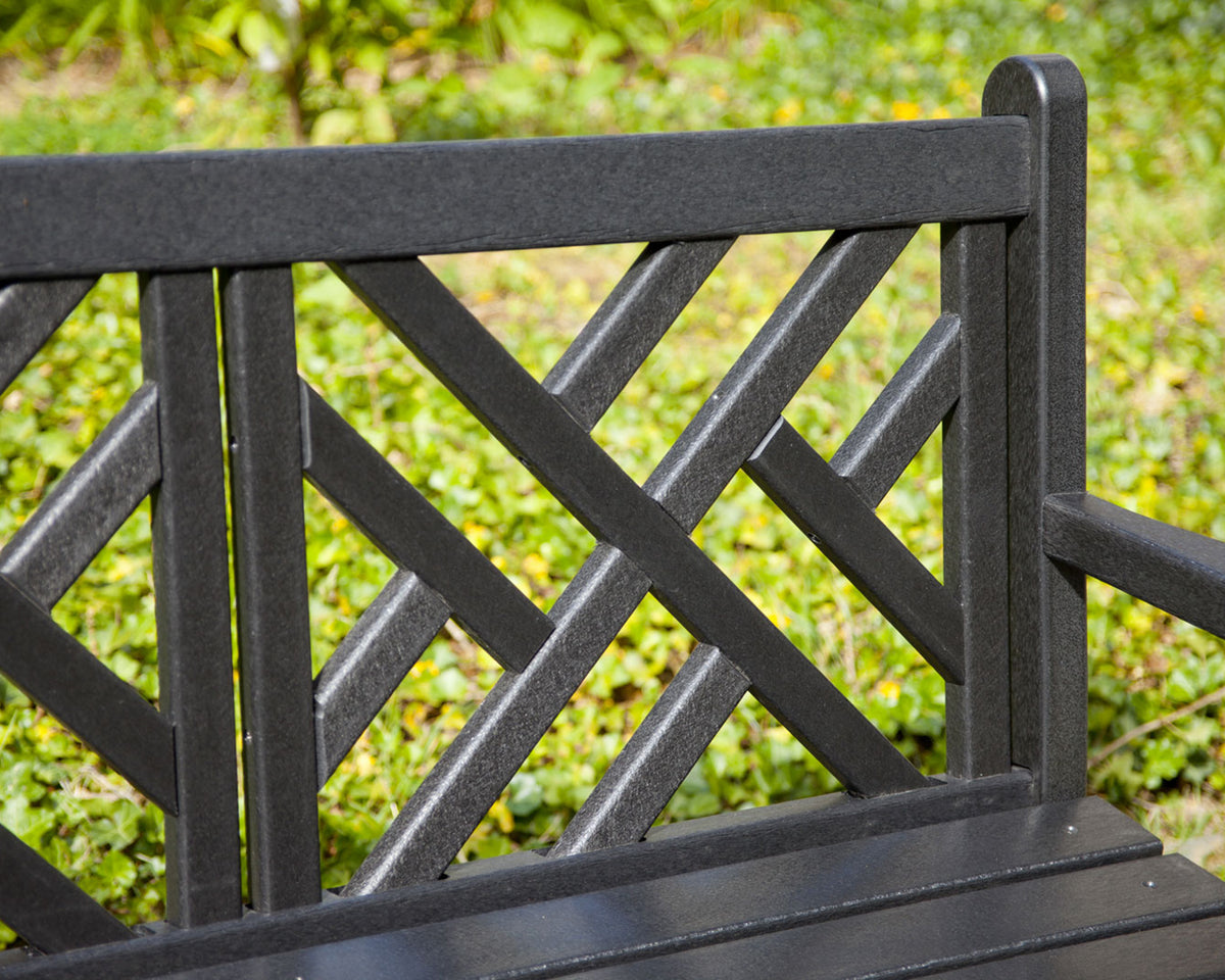 Detail photo of the POLYWOOD Chippendale 48" Bench in Black