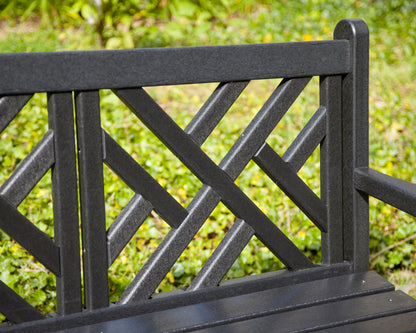 Detail photo of the POLYWOOD Chippendale 48" Bench in Black