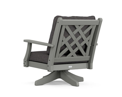 POLYWOOD Wovendale Deep Seating Swivel Chair angle view